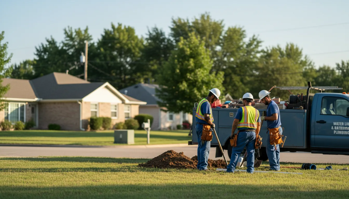 Residential water line and bathroom plumbing service in Manitou, KY